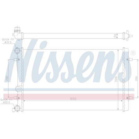 Nissen Nissens Radiator, 65011 65011